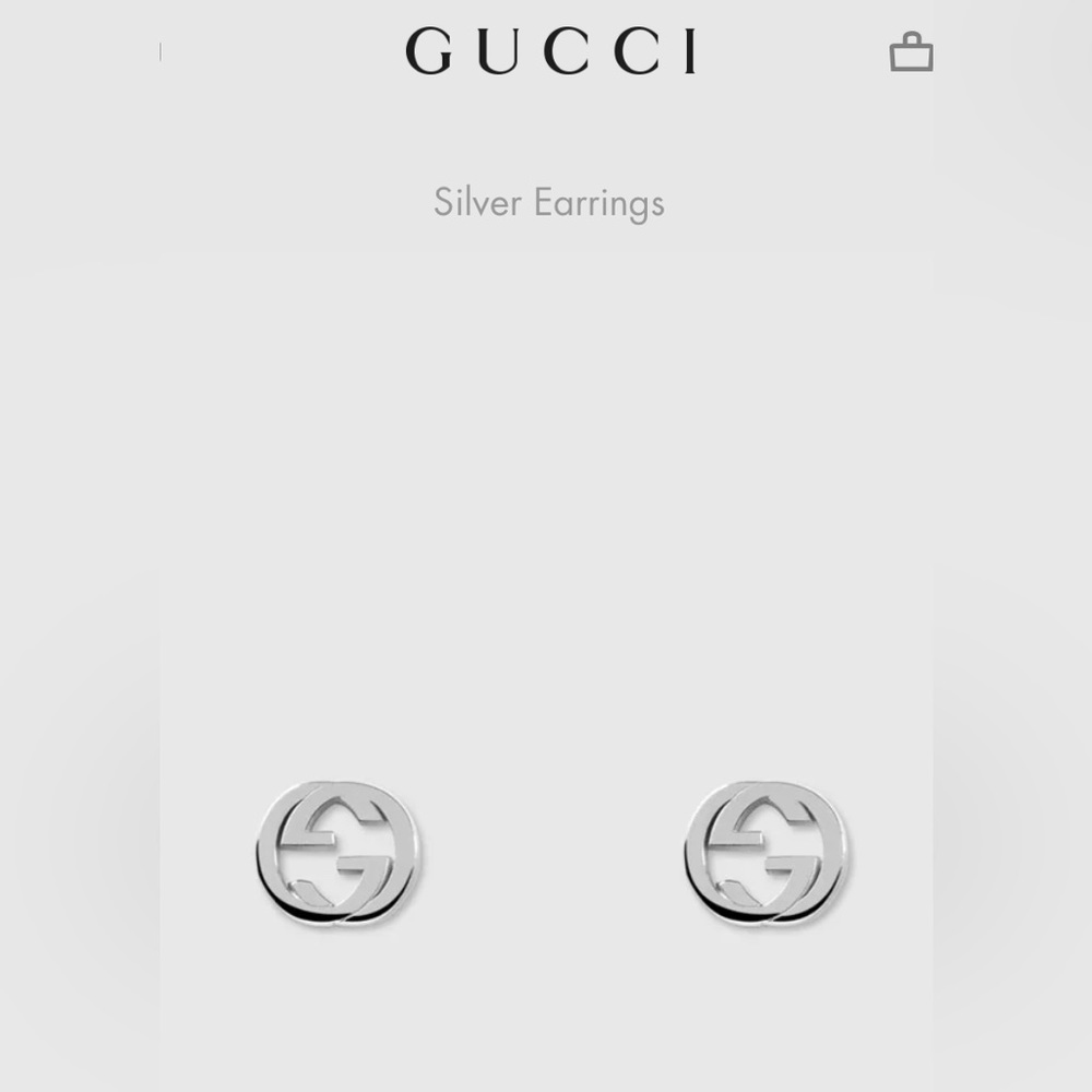 Gucci Sterling Silver Earrings! NIB!